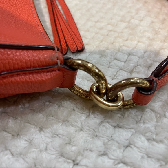 Coach Women's Orange Leather Shoulder Bag - Picture 14 of 14